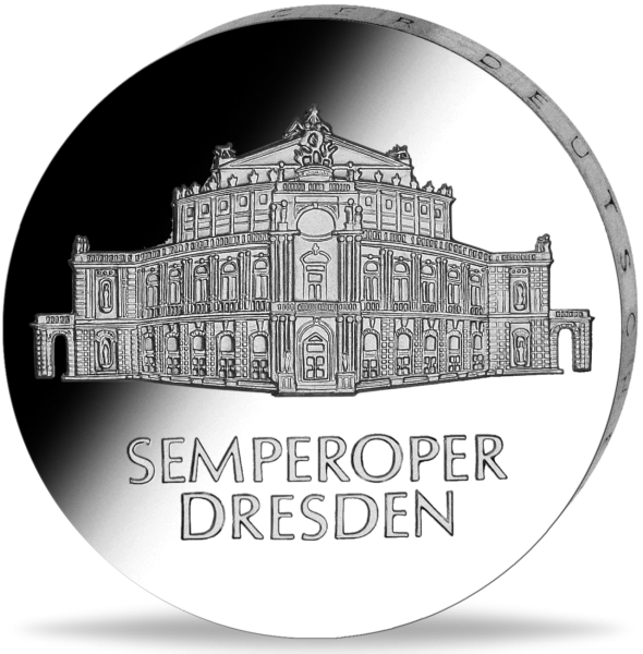 10 Mk Semperoper - Münze Vorderseite