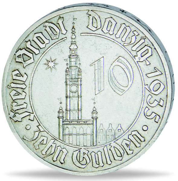 10 Gulden Rathaus - Münze Vorderseite