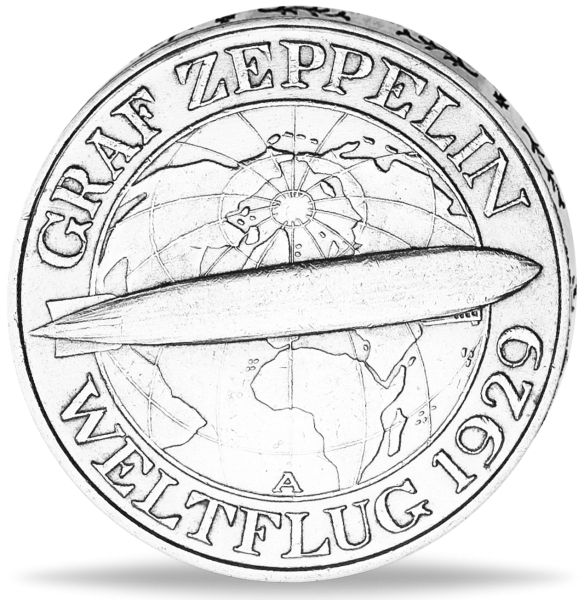 3 Reichsmark Graf Zeppelin - Vorderseite Münze