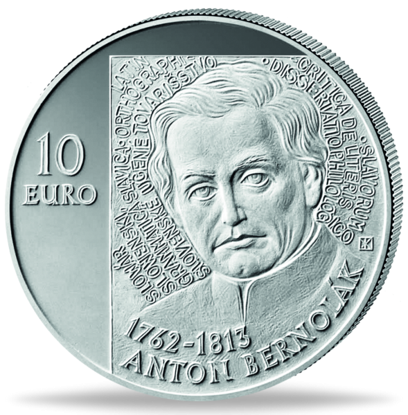 10 Euro Anton Bernolak - Silber - Münze Vorderseite