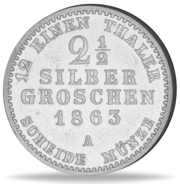 2 1/2 Silbergroschen Preußen - Münze Vorderseite