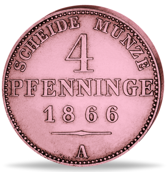 4 Pfennig „Preußen“ - Münze Vorderseite