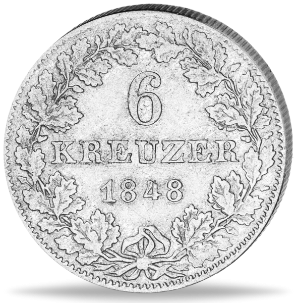 6 Kreuzer Frankfurt - Vorderseite Münze