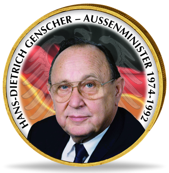 2 Euro Hans-Dietrich Genscher - Vorderseite Farbmünze