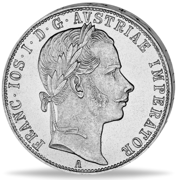 1 Florin Franz Joseph 1860 - Vorderseite Münze