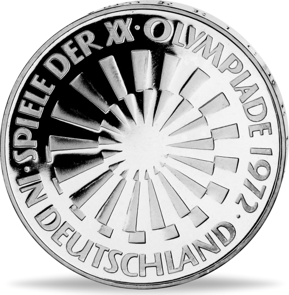 10 DM Olympia - Spirale Deutschland - G - Münze Vorderseite