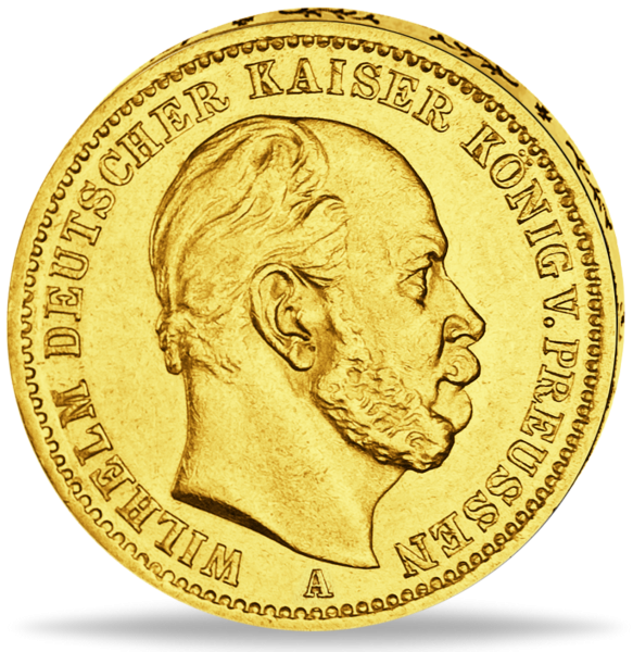 10 Mark Kaiser Wilhelm I.  - Vorderseite Münze