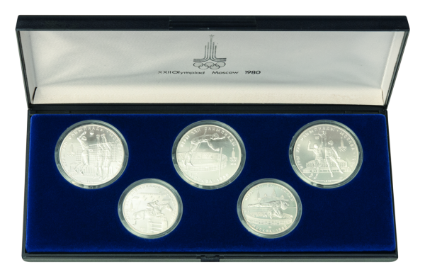 UDSSR, Olympiade Moskau, Serie 3, 1979 - Silber Kassette