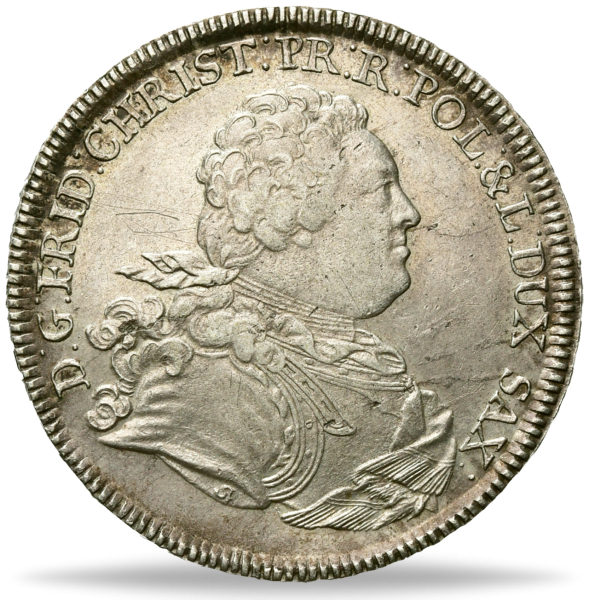 Sachsen, Konventionstaler 1763, Kurfürst Friedrich Christian Münze Vorderseite