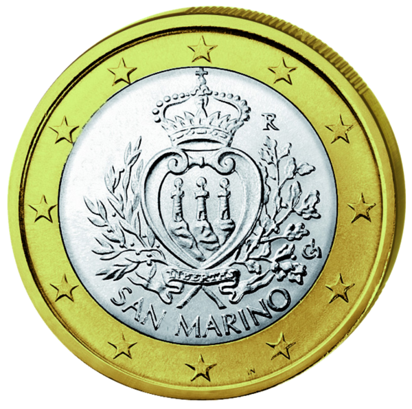 1 Euro San Marino Wappen - Münze Vorderseite