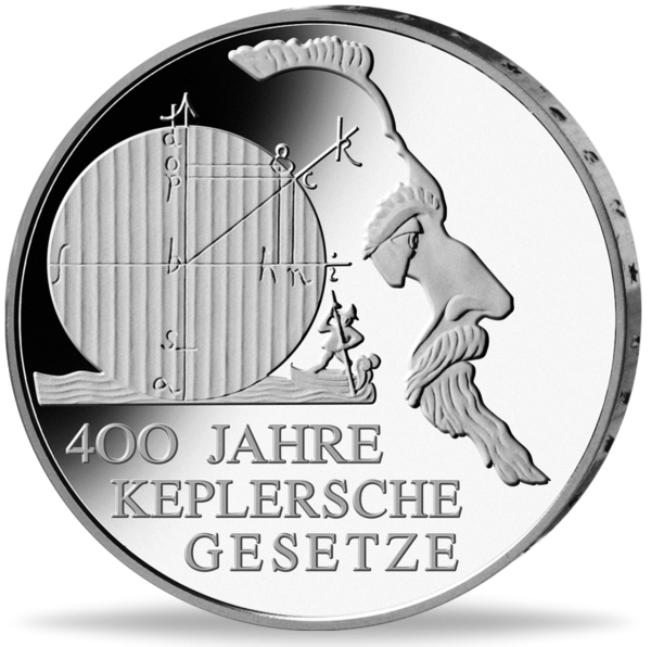 10 Euro Keplersche Gesetze - Münze Vorderseite