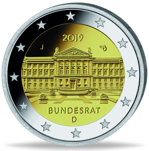 2 Euro Bundesrat -Münze Vorderseite