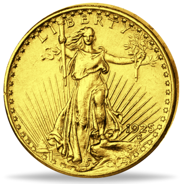 20 US-Dollar  - St. Gaudens Double Eagle mit Motto Gold - Vorderseite Münze