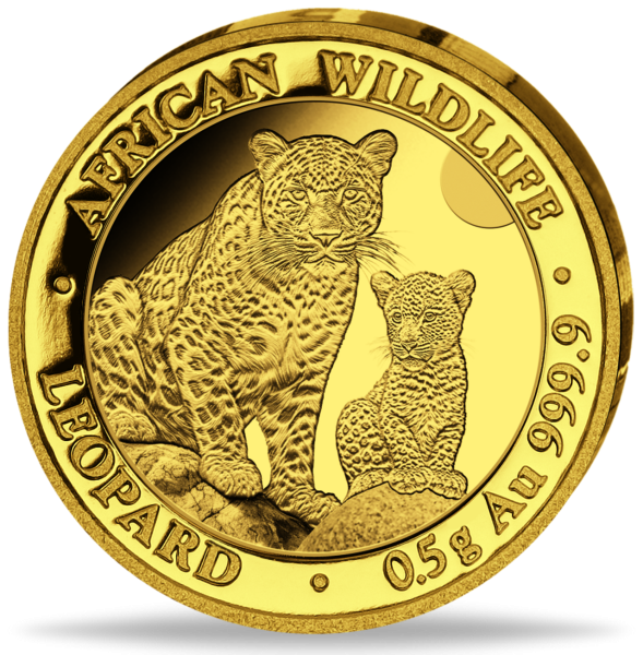 20 Shilling Leopard 0,5 g Gold 2024 - Münze Vorderseite