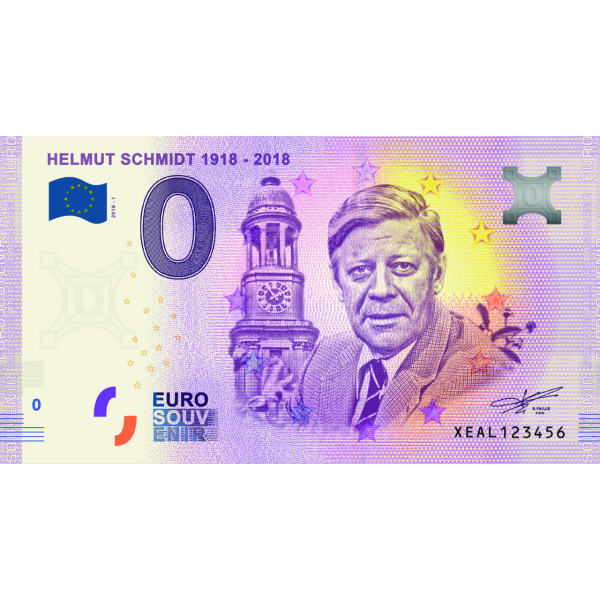 0 E Banknote Helmut Schmidt - Vorderseite