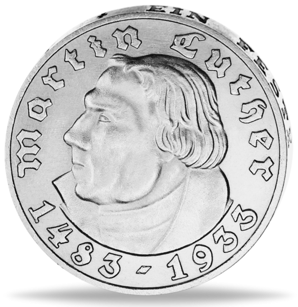 5 RM Martin Luther "A" - Münze Vorderseite