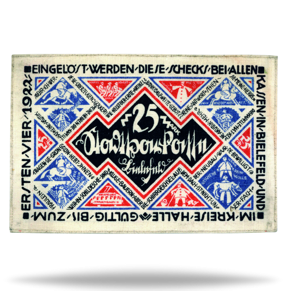 25 Mark 1921, Bielefelder Seidengeld, Göttin - Münze Vorderseite