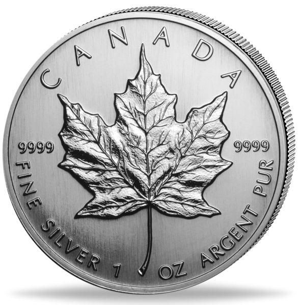 Kanada Silber 5 Dollar Maple Leaf 1 Unze - Münze Vorderseite