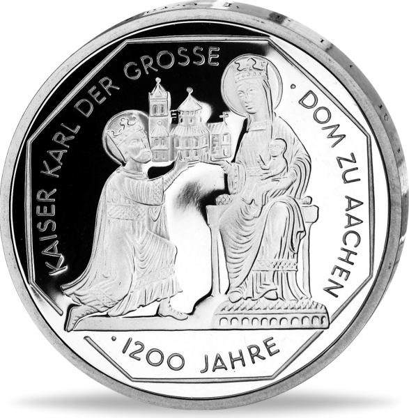 10 Deutsche Mark Karl der Große - Vorderseite BRD Münze