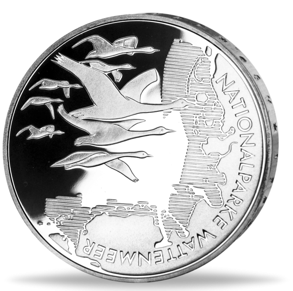 10 Euro Nationalpark Wattenmeer - Vorderseite Münze