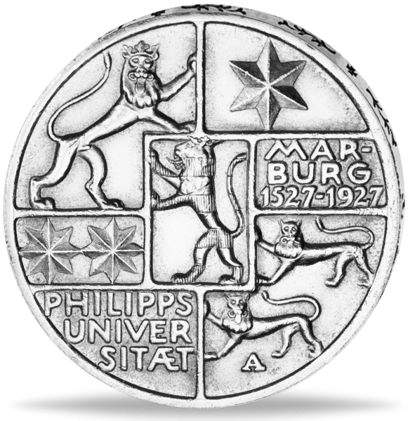 3 Reichsmark Philipps-Universität Marburg - Vorderseite Münze