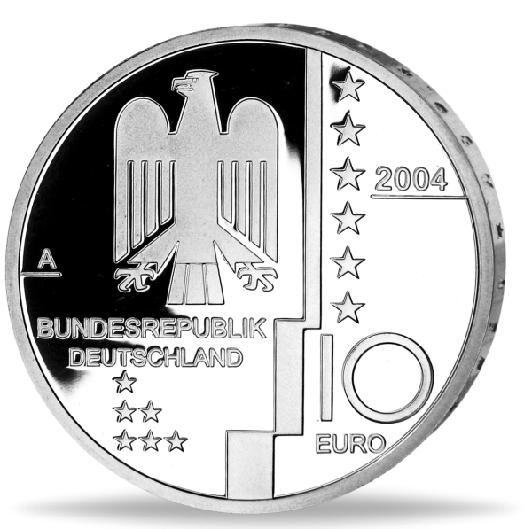 10 Euro Bauhaus Dessau 2004 - Vorderseite Münze