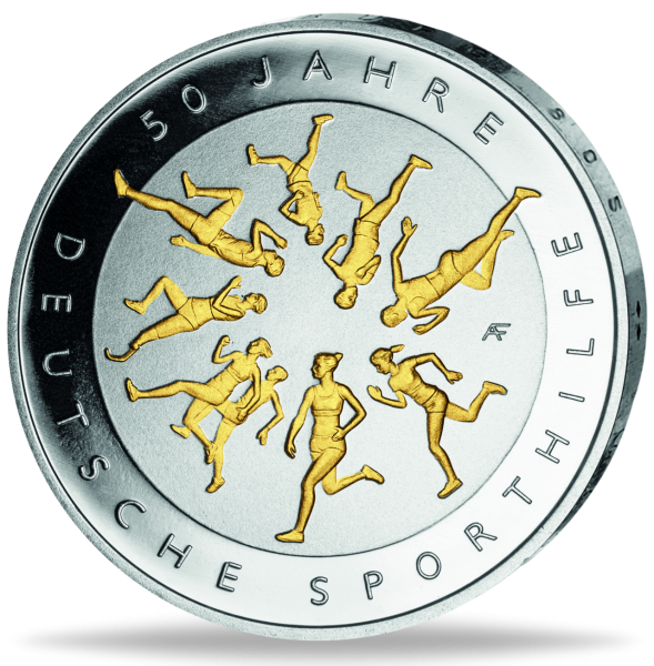 20 Euro „50 Jahre Deutsche Sporthilfe“ - Münze Vorderseite