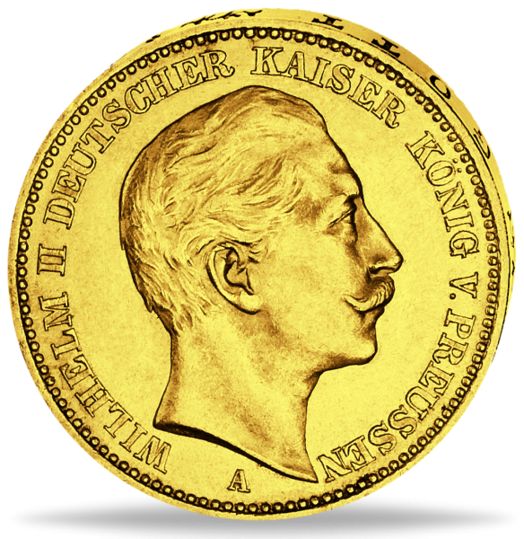 20 Mark Preußen Wilhelm II - Münze Vorderseite