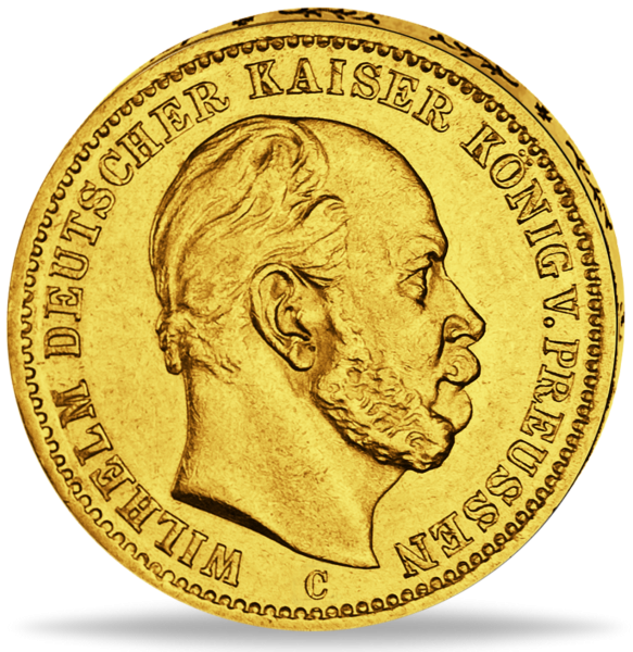 10 Mark Wilhelm - Vorderseite Goldmünze