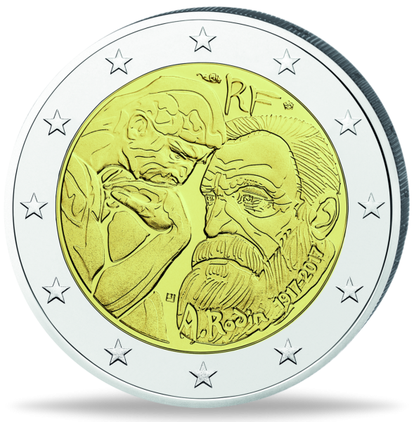 2 Euro Rodin - Münze Vorderseite