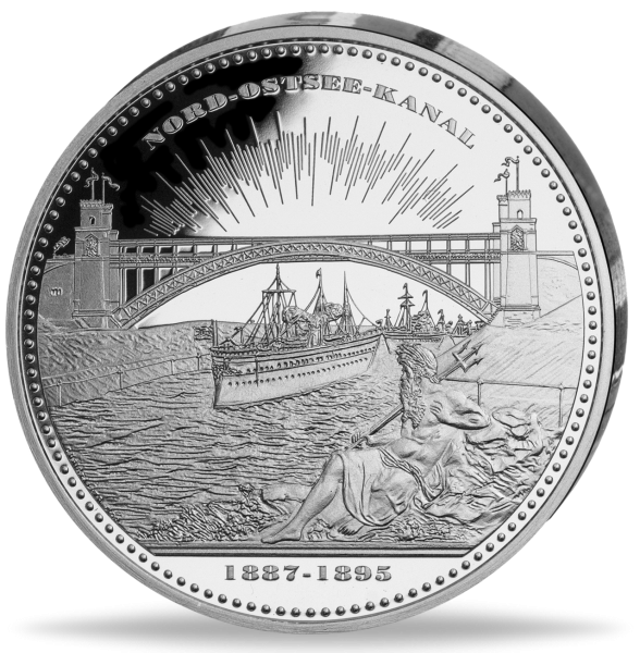 Kaiserliche Jacht Hohenzollern Nord-Ostsee-Kanal-Gedenkprägung - Medaille Vorder