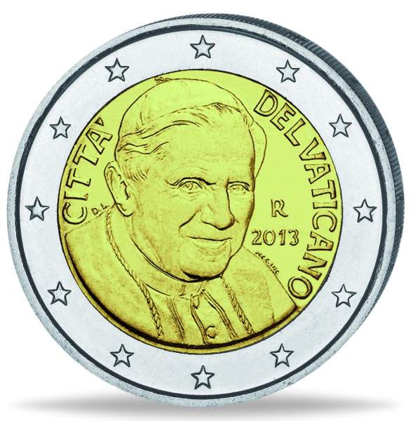 2 Euro Papst Benedikt XVI. Vatikan 2013 - Münze Vorderseite