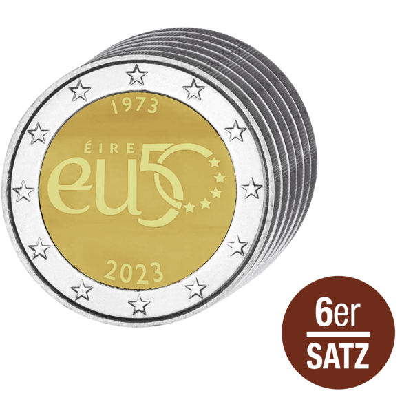 6x 2 Euro Irland 2007 - 2023 - Satz