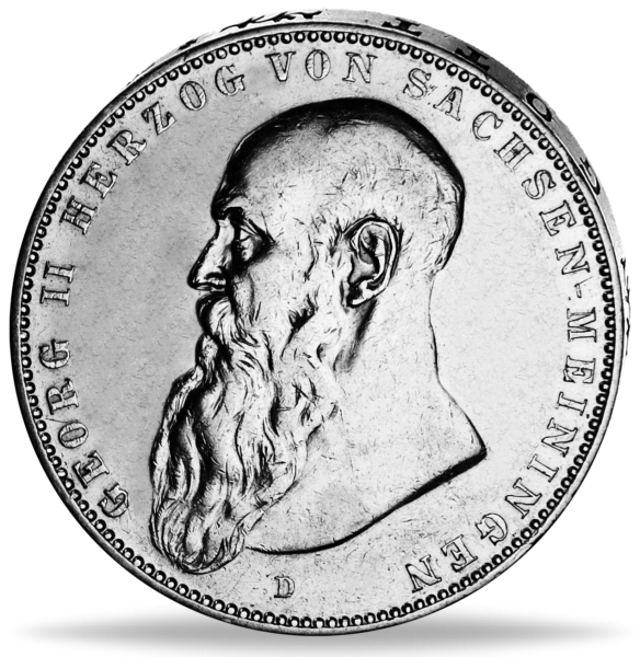 5 Mark Sachsen-Meiningen Georg II. - Vorderseite Münze