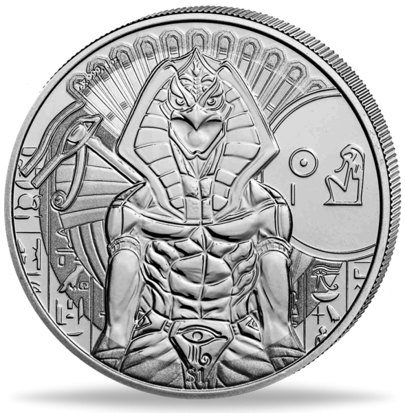 1 Dollar Ra, Egyptian Gods - Münze Vorderseite