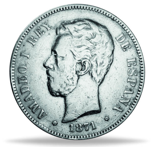 5 Pesetas Amadeo - Münze Vorderseite