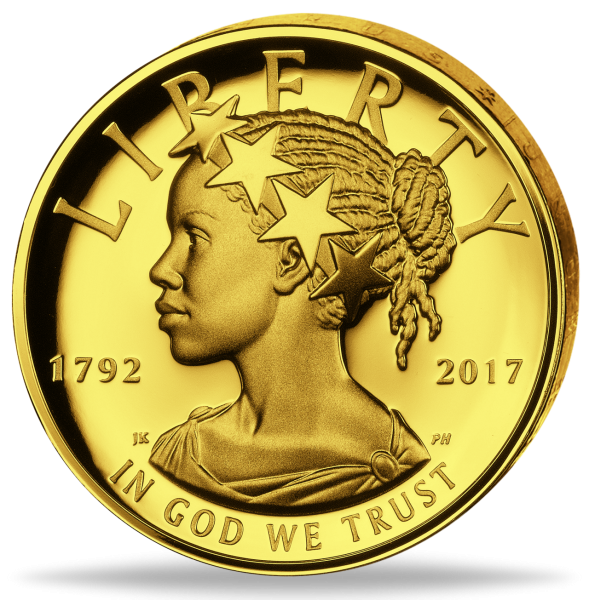 100 US-Dollar 2017, American Liberty - 1 Unze Gold Vorderseite