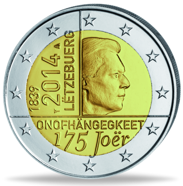 2 Euro Unabhängigkeit Luxemburg - Münze Vorderseite