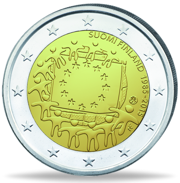 2 Euro „Europaflagge - Finnland“ - Münze Vorderseite