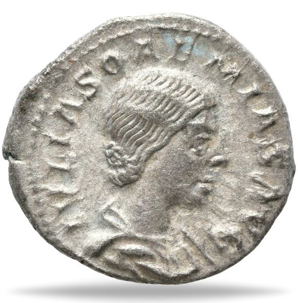 Römisches Reich, Denar 218-222, Julia Soaemias, Münze Vorderkseite