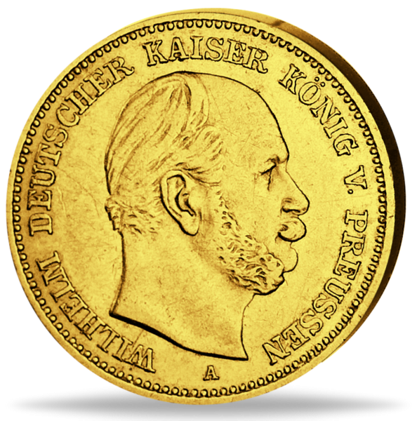 Preußen 5 Mark „Kaiser Wilhelm I.“ 1878 - Gold - Münze Vorderseite