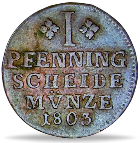 1 Pfennig Springendes Ross - Münze Vorderseite