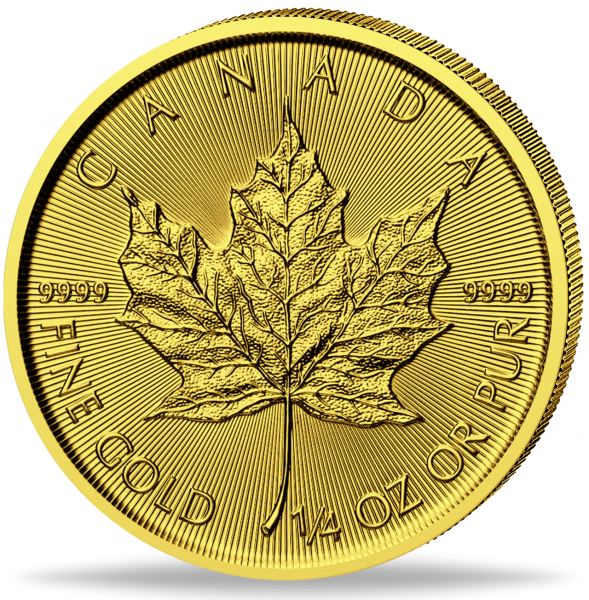 Kanada 10 $ Maple Leaf 1/4 Unze Gold 2025 - Münze Vorderseite