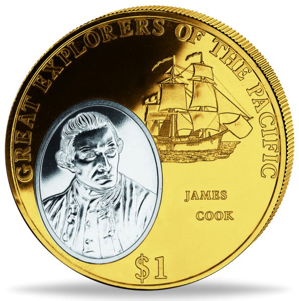 1 Dollar James Cook - Vorderseite Münze