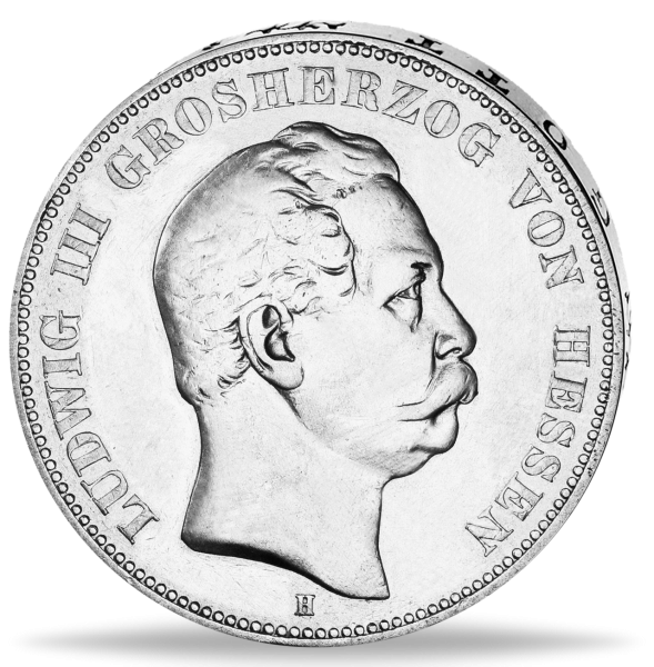 5 Mark Ludwig III. - Hessen - 1876 - Münze Vorderseite