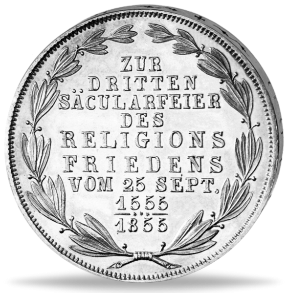 Doppelgulden Frankfurt - Religion Thun 138 - Münze Vorderseite