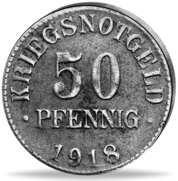 Braunschweig 50 Pfennig Sachsenross - Eisen - Münze Vorderseite