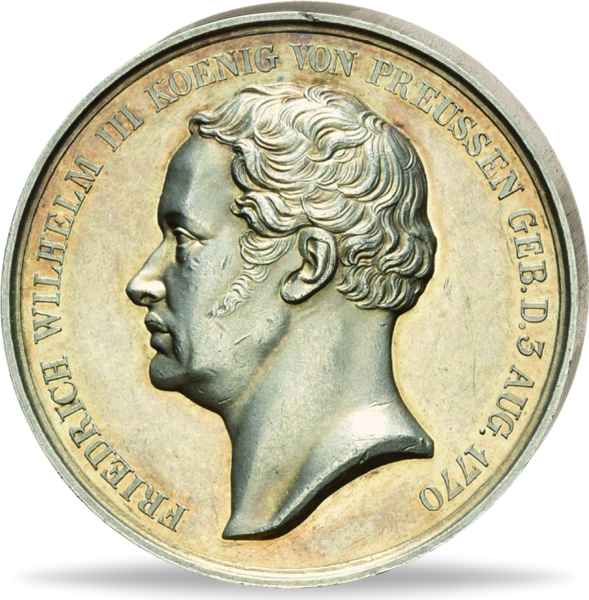 Friedrich Wilhelm III 1840 auf seinen Tod - Vorderseite Münze