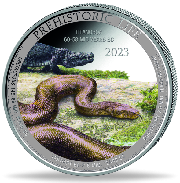 20 Fr Titanoboa m. Farbapplik. - Münze Vorderseite