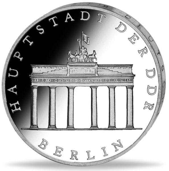 5 Mark DDR Brandenbruger Tor Vorderseite